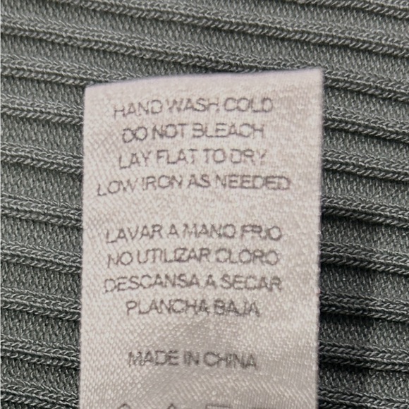 Open Front Ribbed Cardigan in Foam Green - Picture 7 of 7